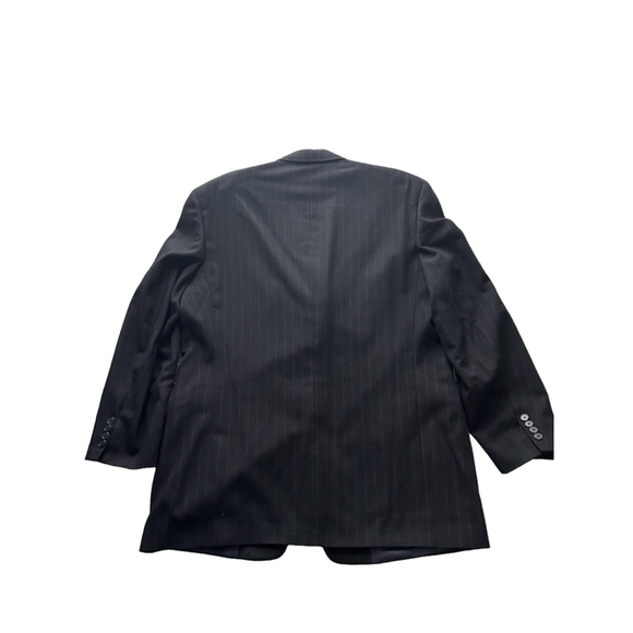 Krizia Mens Black Pinstripe 2-Piece Suit 44L Blazer Pants Italy - Picture 5 of 16